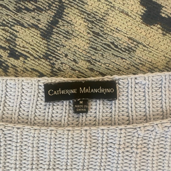 Catherine Malandrino - Off the Shoulder Sweater - Blue - Picture 3 of 4